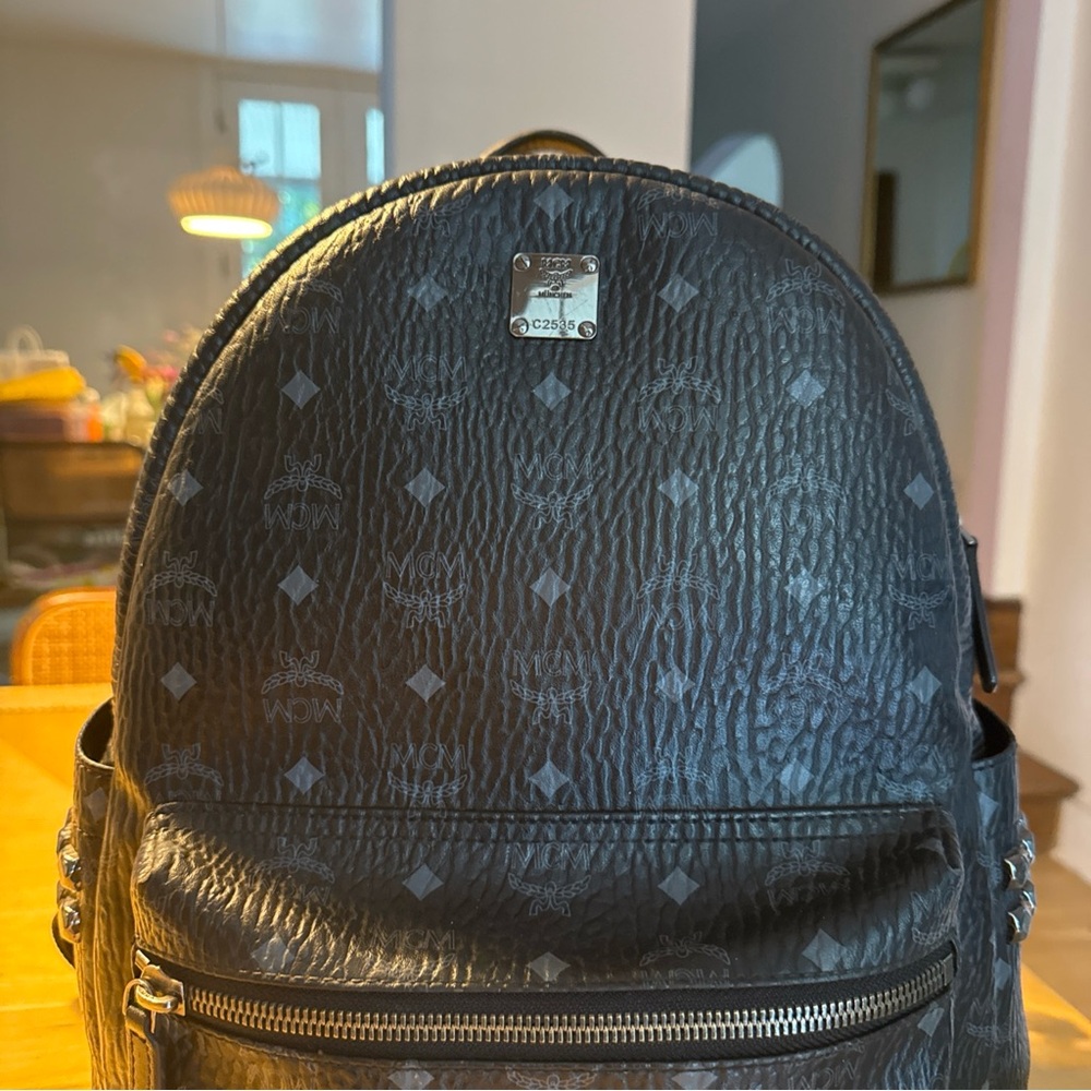 MCM Monogramed Metallic Visetos Side Studs Backpack - Picture 5 of 16